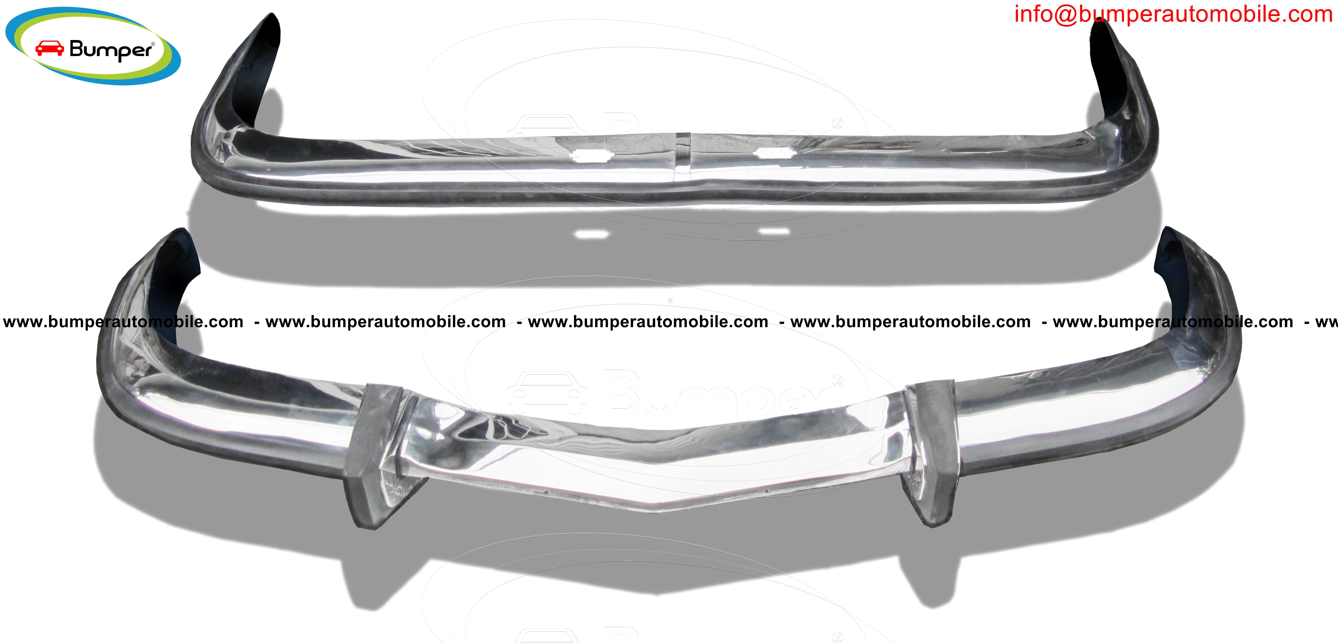 BMW 2800 CS bumper (1968-1975) by stainless steel