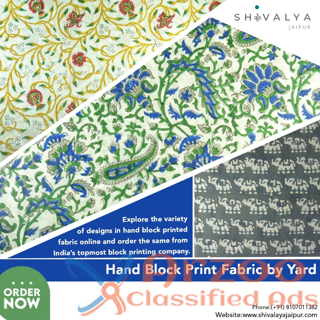 Buy Hand Block Print Fabric