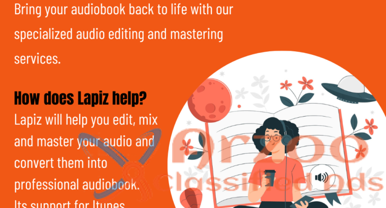 Audiobook mixing and mastering services