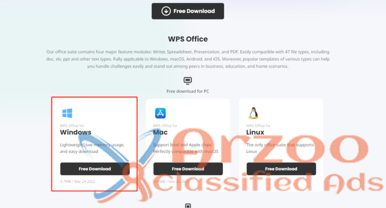 Free WPS Office for Android