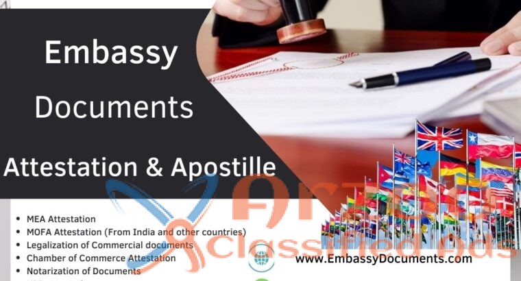 Emb******y Documents Attestation Consultant in India