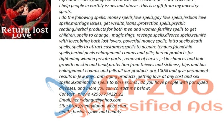 Lost Love Spells Caster In uganda +256777422022