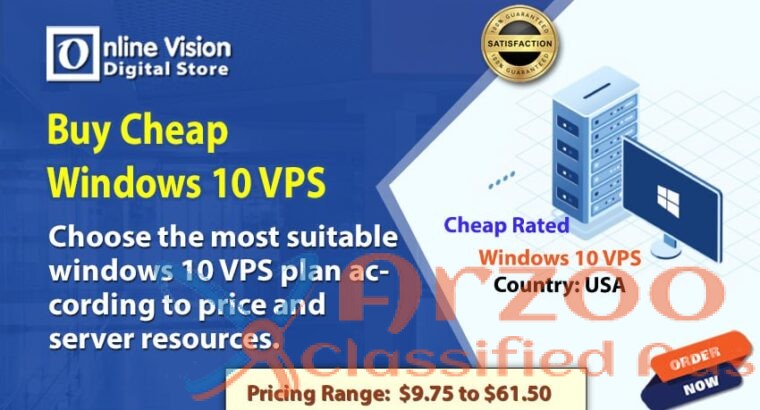 Buy Cheap Windows 10 VPS Hosting Plans from Online