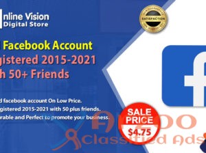 Buy Old Facebook Account with 50+ Friends – Online