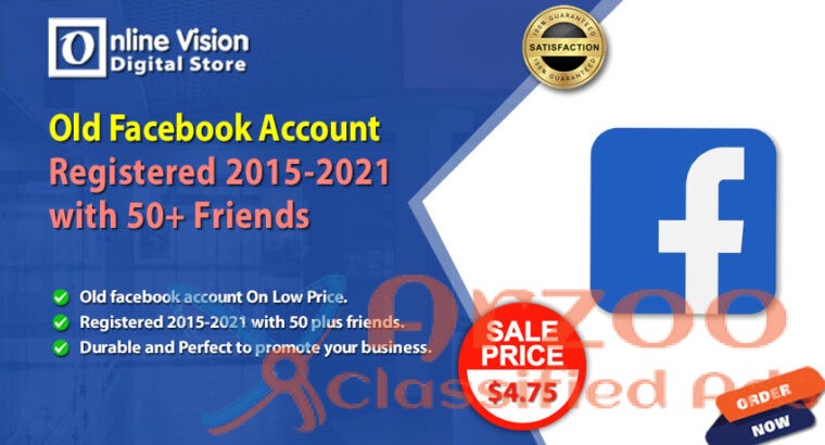 Buy Old Facebook Account with 50+ Friends – Online