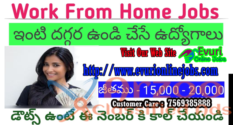 Part Time Home Based Data Entry Work / Home Based