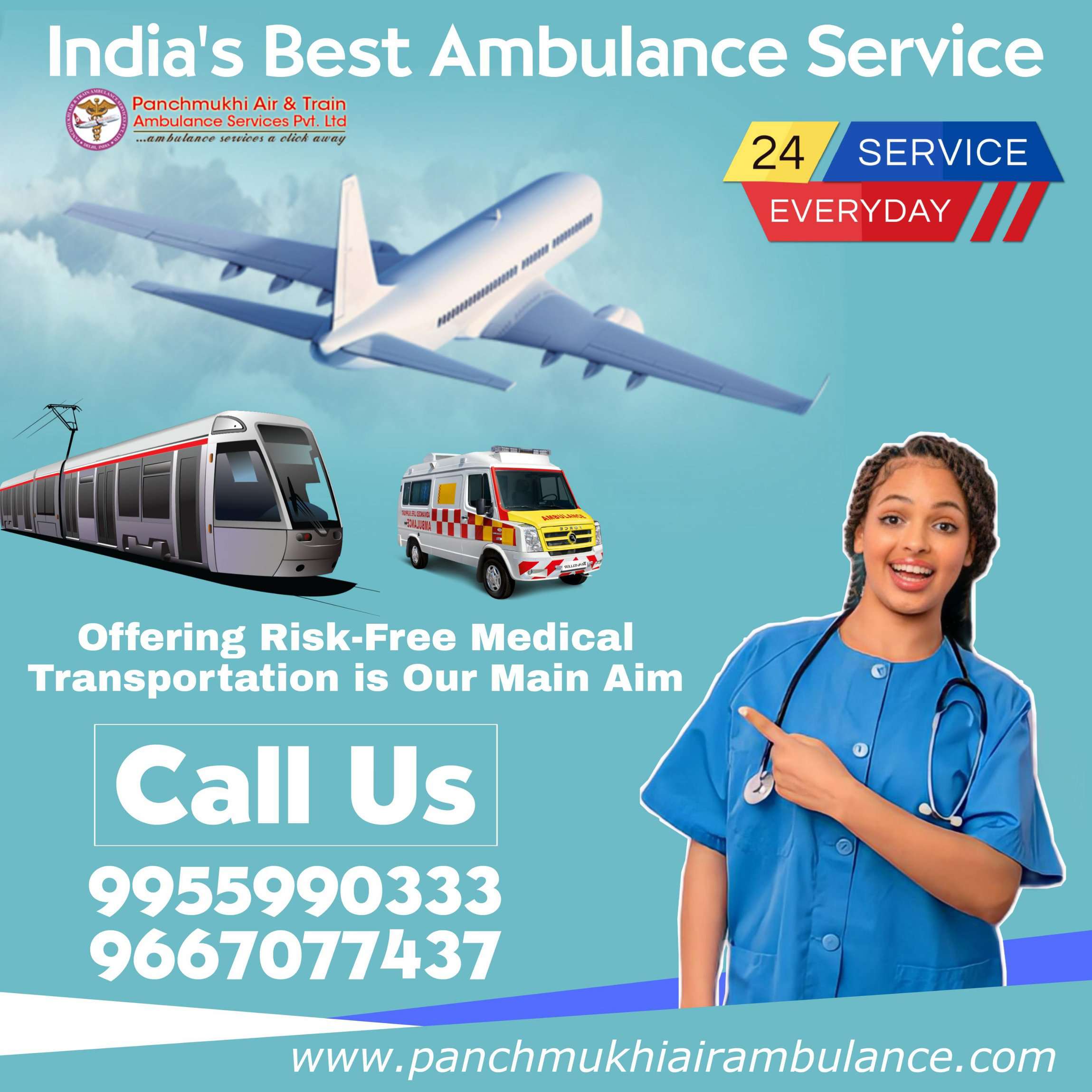 Panchmukhi Air Ambulance Services in Raipur